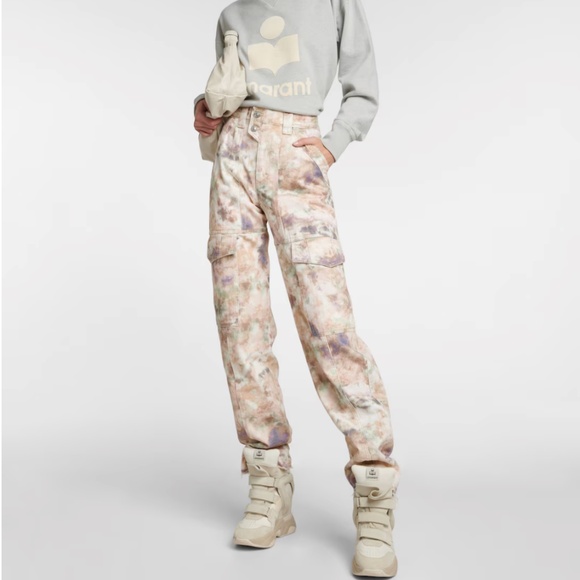 Isabel MARANT ETOILE Vayoneo printed denim cargo pants